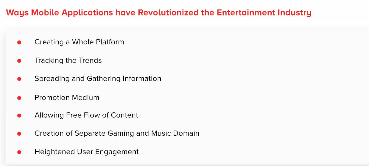 Why Mobile Applications have Revolutionized the Entertainment Industry