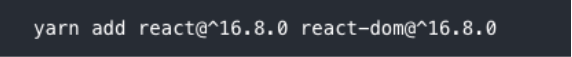 React 16 with Yarn Installation