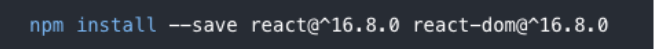 React 16 with npm installation