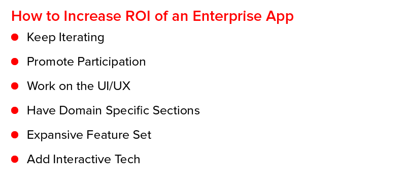 How to increase ROI of an Enterprise App