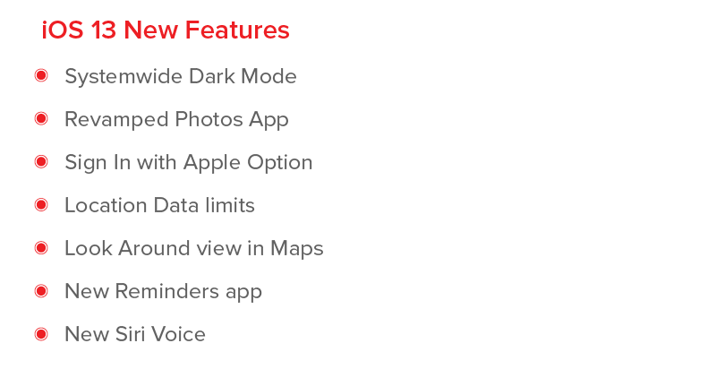 The Upcoming List of Features in iOS 13 