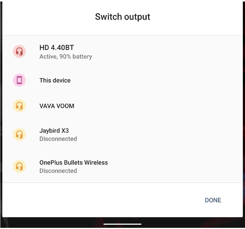 Switch between Bluetooth Devices