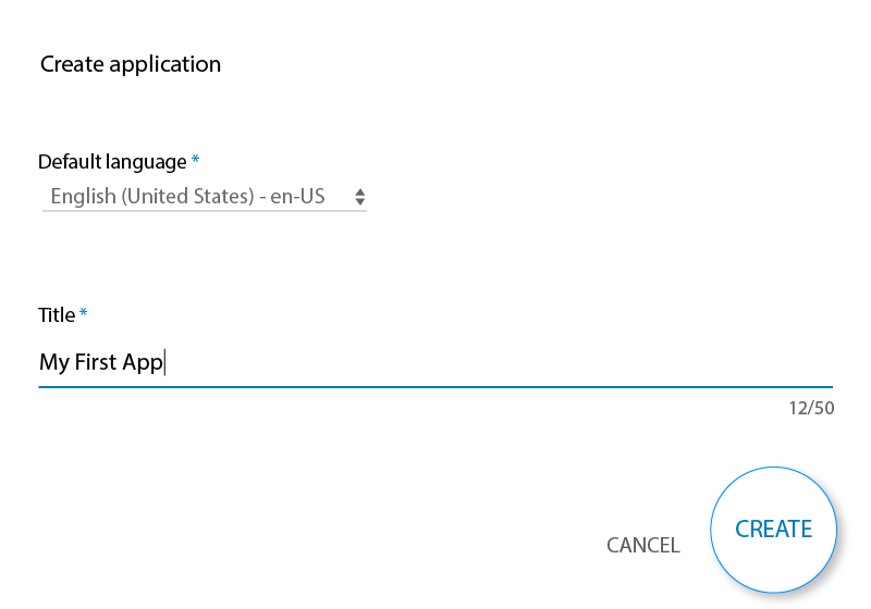 Create Application Panel