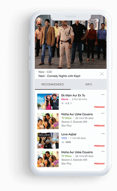 NexGTV Mobile App UI Design
