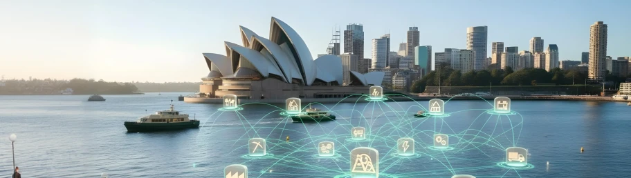 Sydney Opera House with Digital Overlay