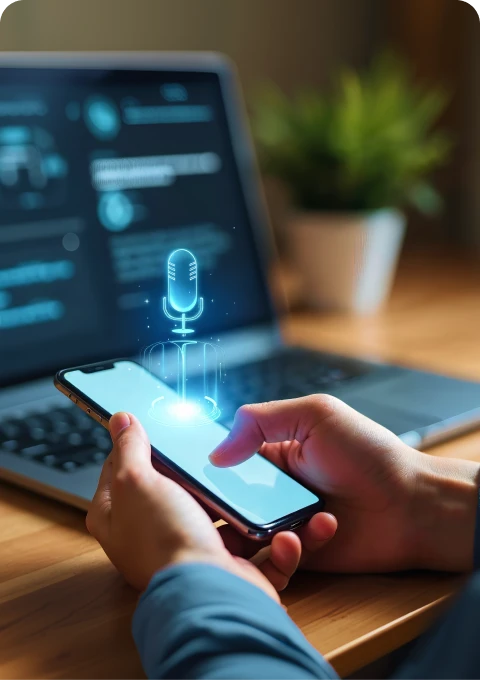 AI voice agent features highlighting automation of customer interactions