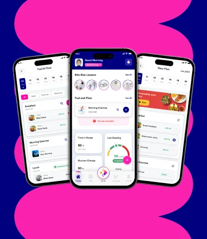 DiabeticU diabetes care app on mobile devices