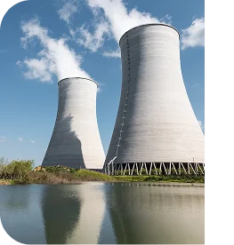 Power station cooling towers