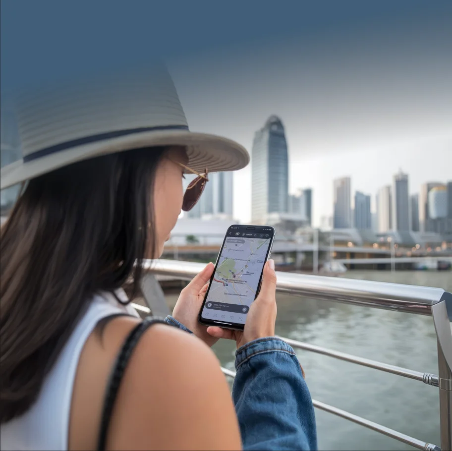 Future technologies for travel industry background
