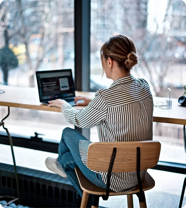 Professional working on a government digital platform