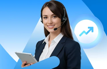 Mobile CTA banner for automating customer conversations with voice AI