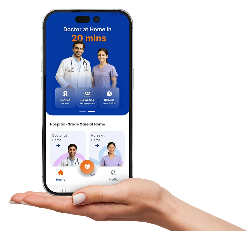 Mobile app interface mockup showcasing AI healthcare assistant