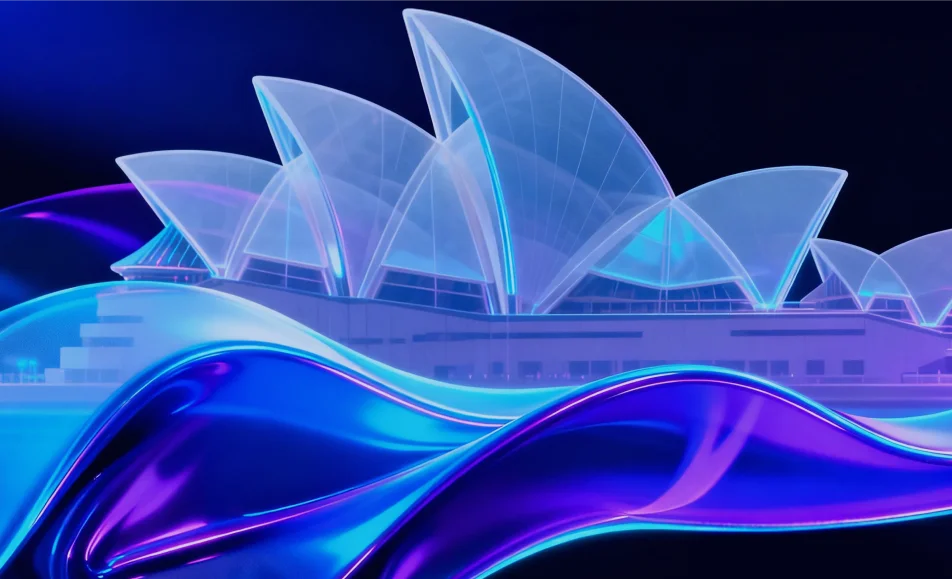 Futuristic Sydney Opera House visual