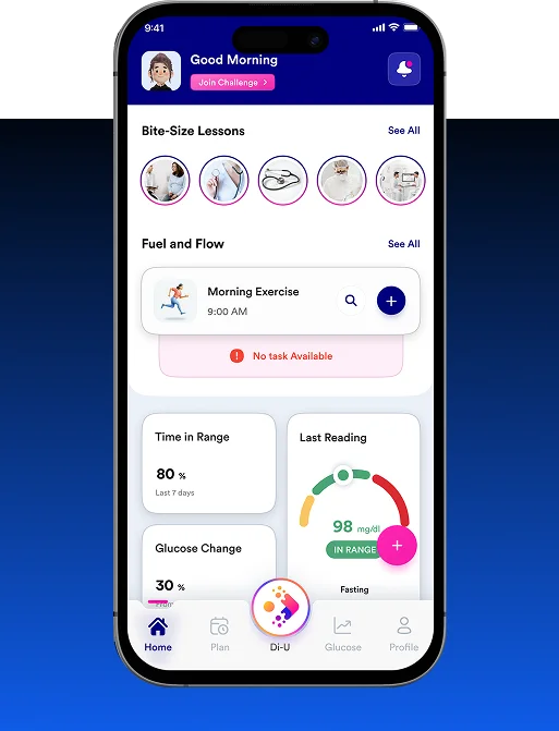 Diabetes care app preview