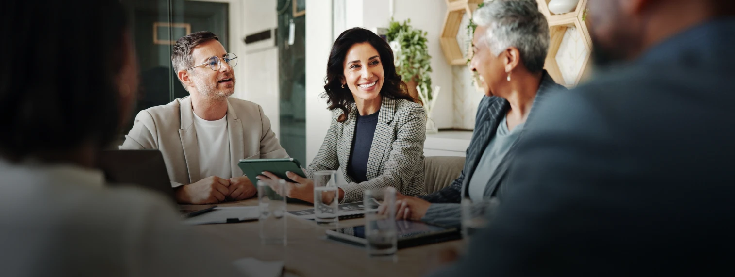 Delivery team in a working session with a regional client