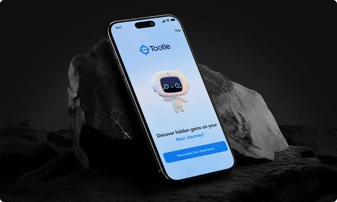 Right-side image in Tootle about section showing ride-sharing platform features