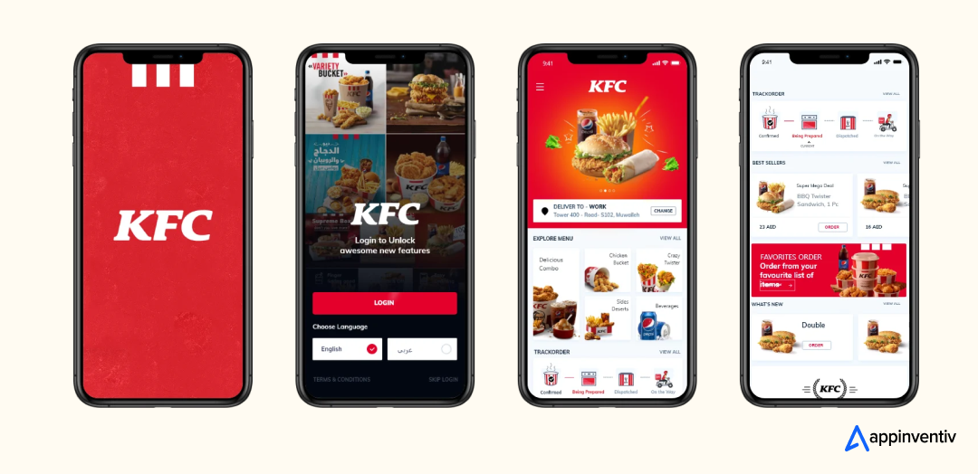 KFC App Screen