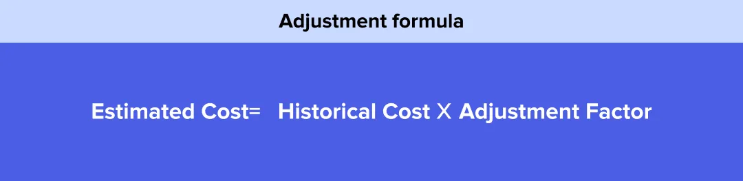 Adjustment formula Adjustment formula