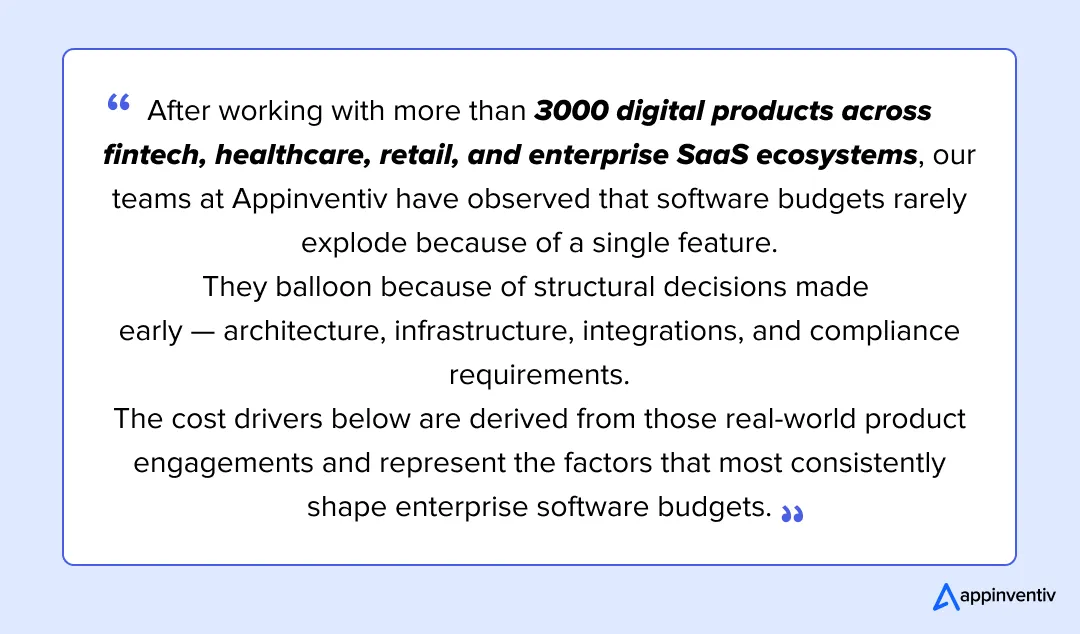 Enterprise software cost drivers insights Enterprise software cost drivers insights