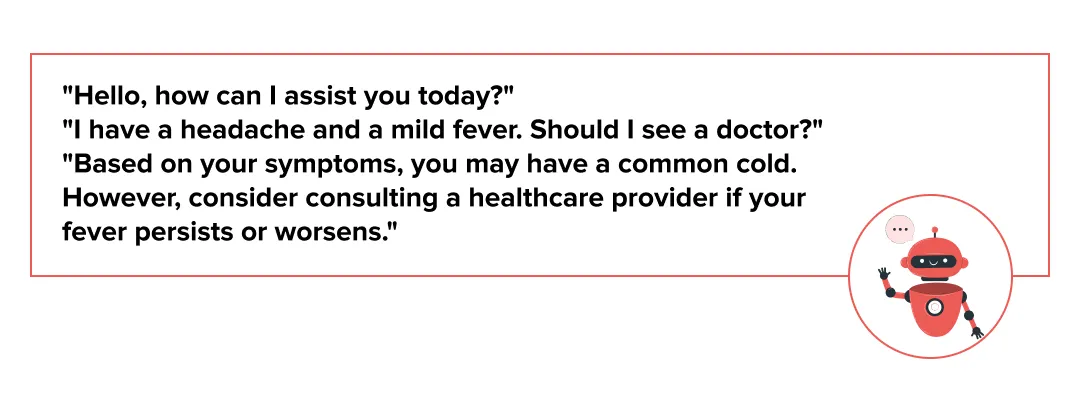 functioning of a healthcare chatbot