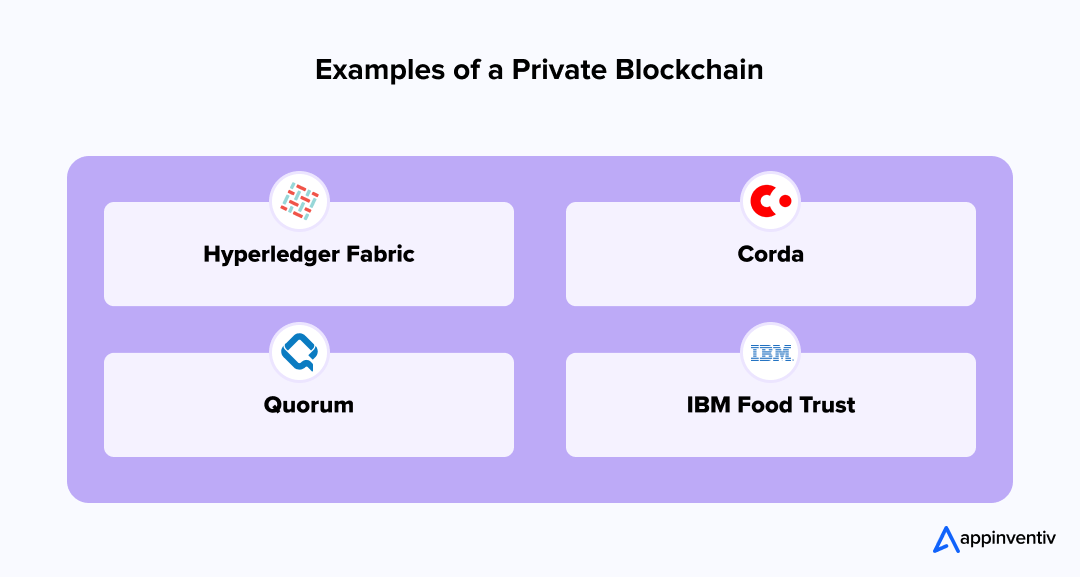Examples of a Private Blockchain