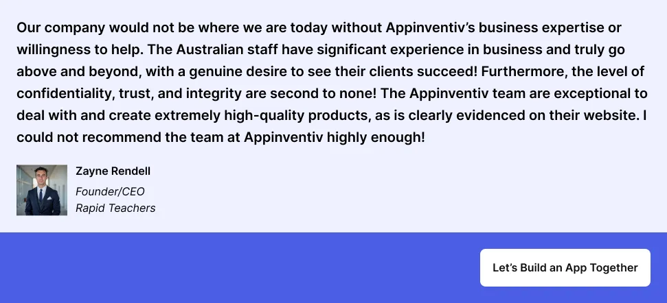 Testimonial from Rapid Teachers