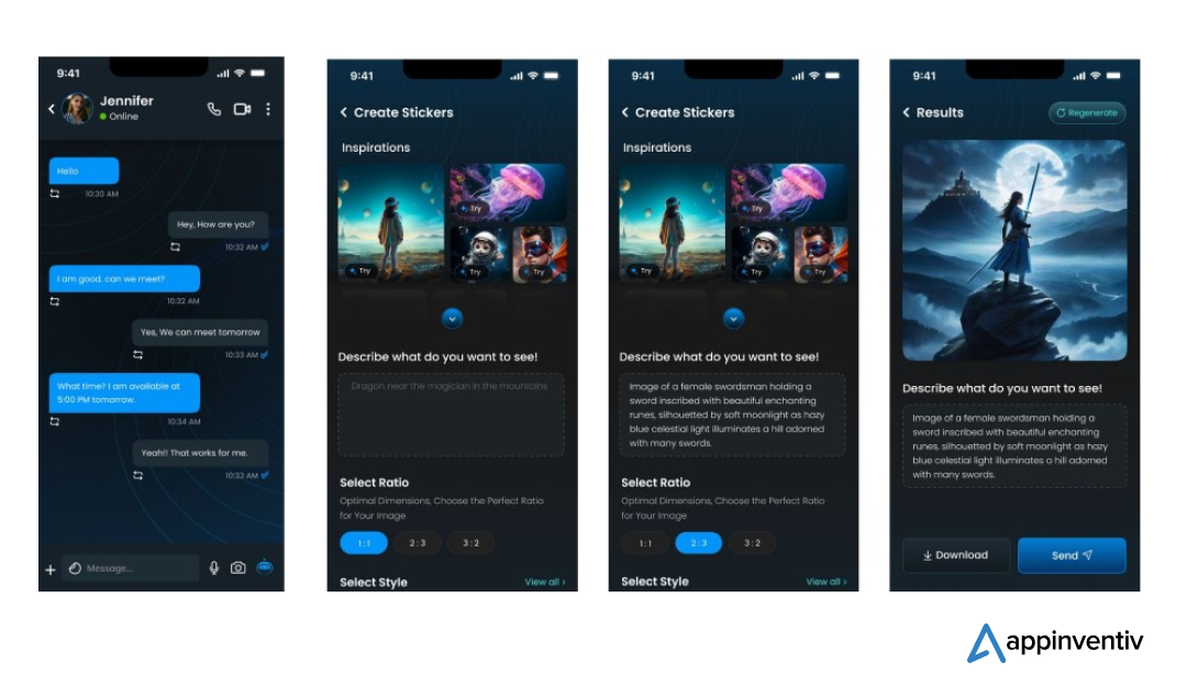 Chat & More: Sticker/Image generation feature developed by Appinventiv