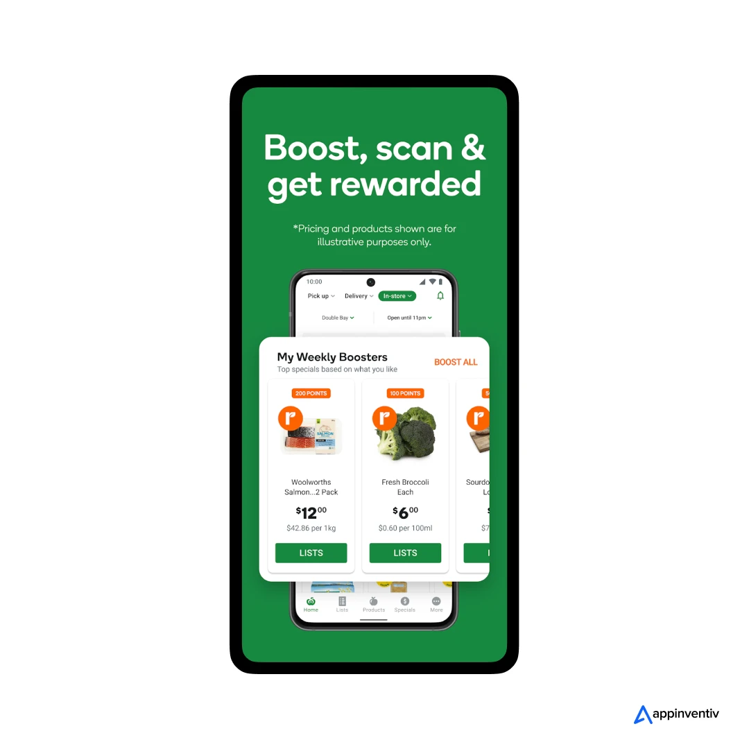  rewards feature in an on-demand retail app
