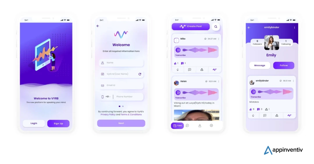 AI-driven social media app - Vyrb