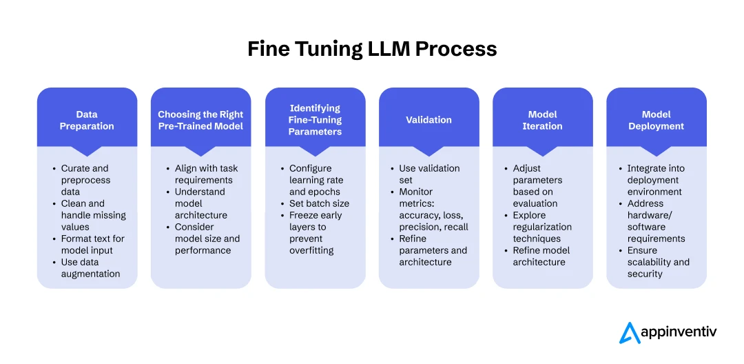 LLM fine tuning process