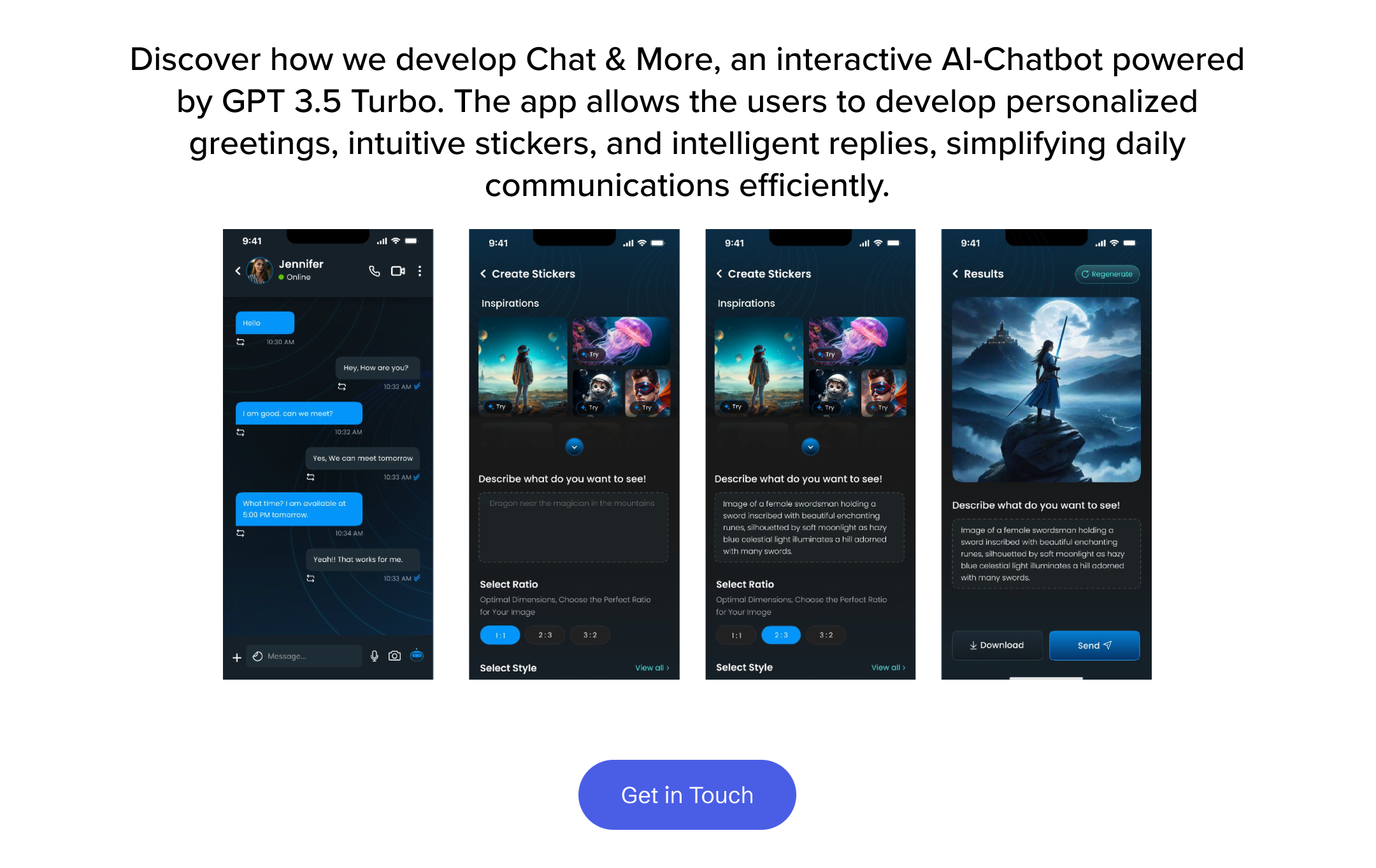 Chat & More AI-Powered Chatbot app developed in collaboration with Appinventiv