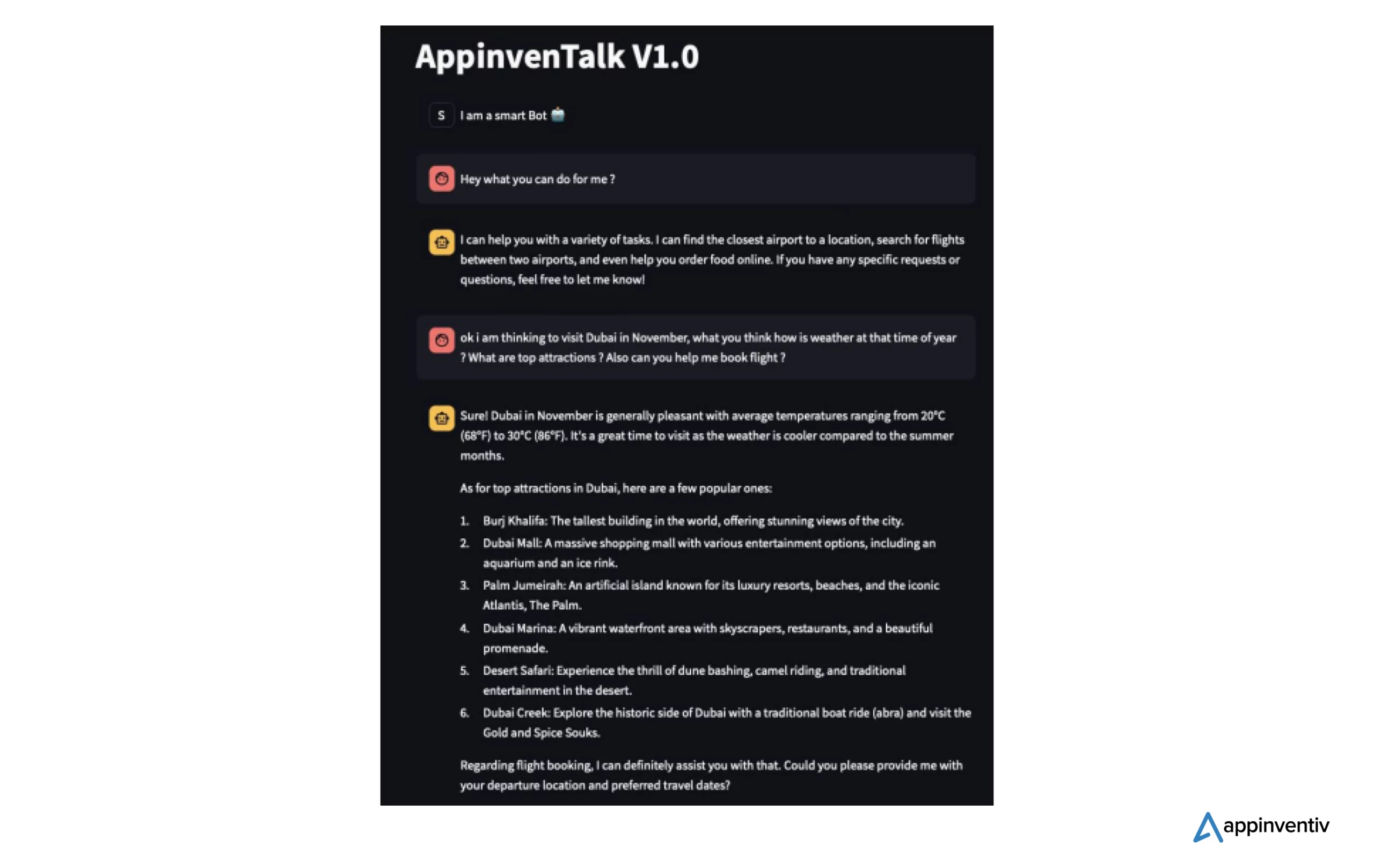 Appinventiv Talk Chatbot 