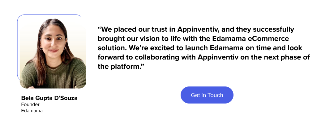 Testimonial of the Founder of Edamama, Bela Gupta D’Souza