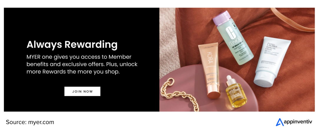 Myer One Rewards app
