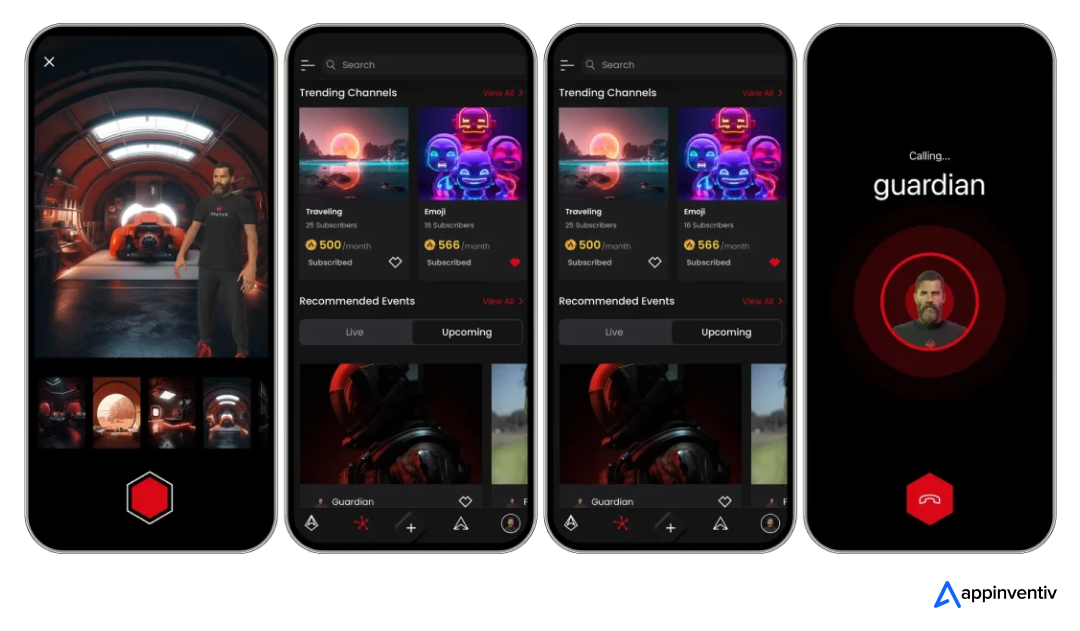 Avatus app screens