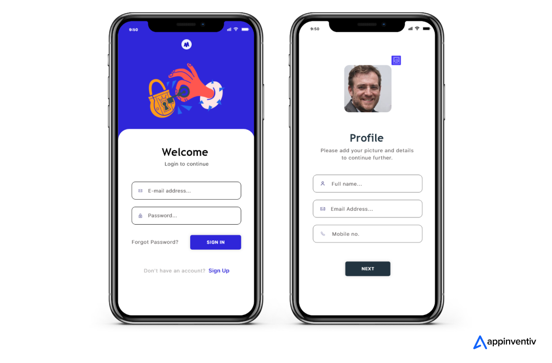 UI/UX of Mudra app