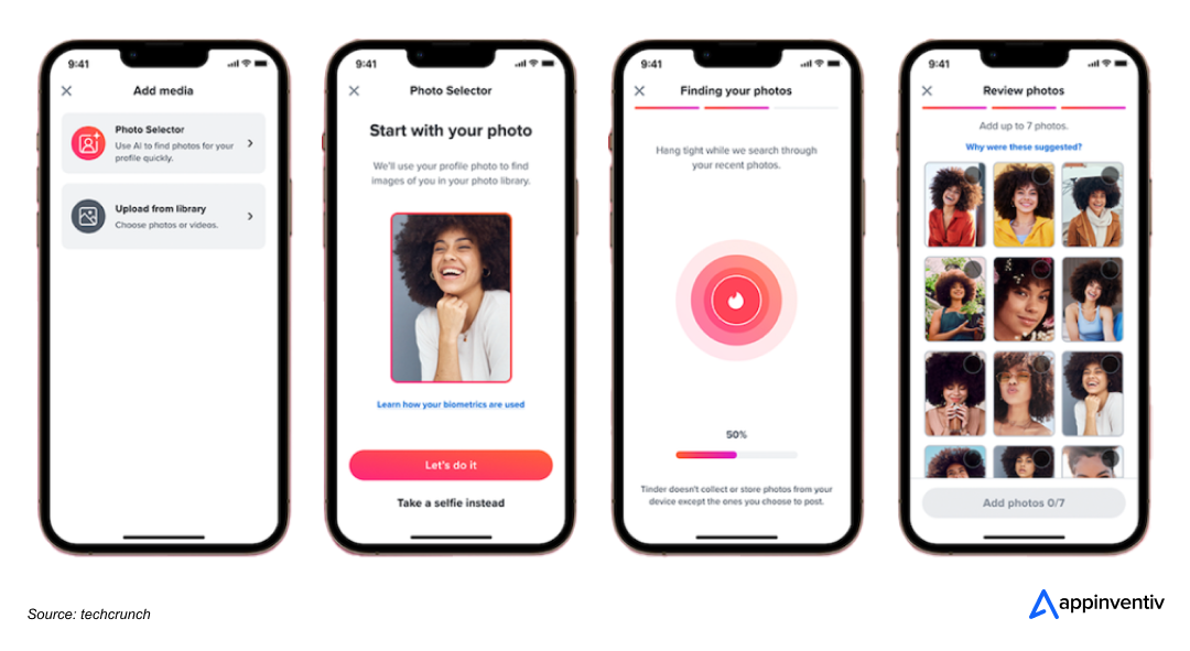 AI in Tinder app 