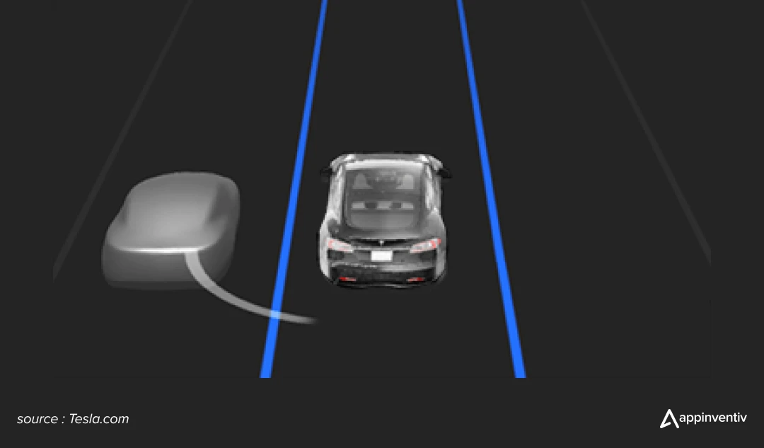 lane assist feature in tesla autopilot
