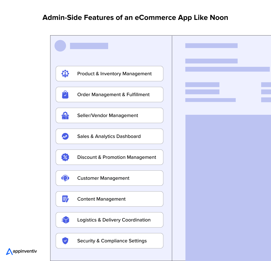 Admin-Side Features of an eCommerce App Like Noon