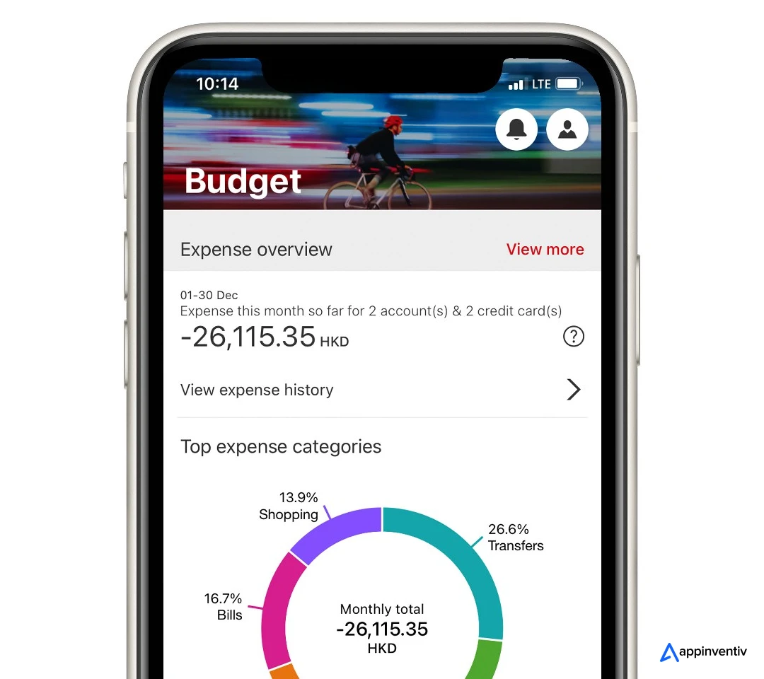 budgeting in HSBC app