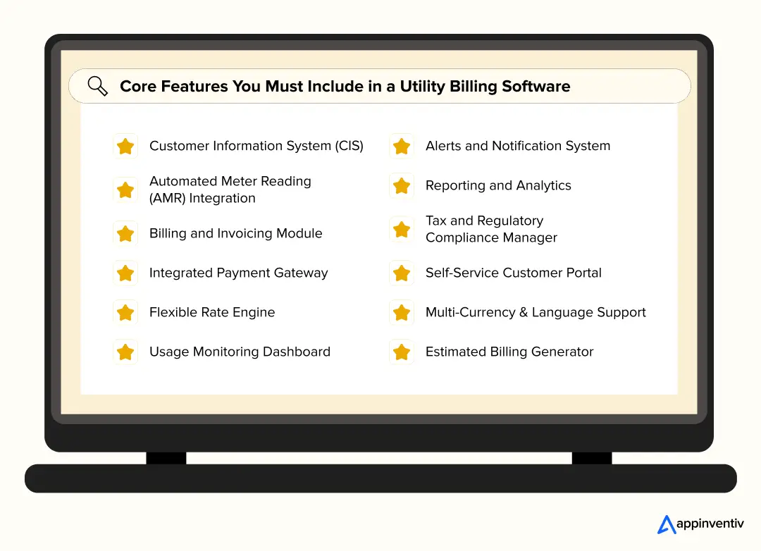 Core Features You Must Include in a Utility Billing Software