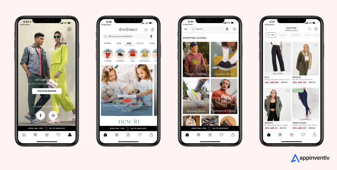 We developed the 6th Street e-commerce app 