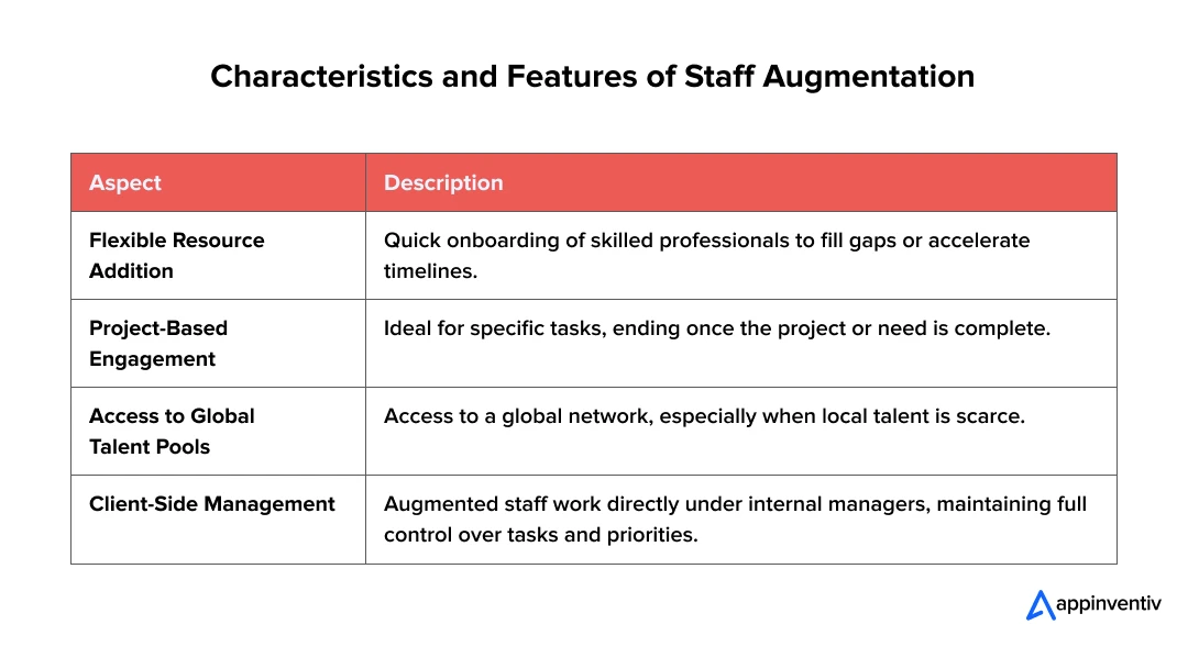 Characteristics and Features of Staff Augmentation