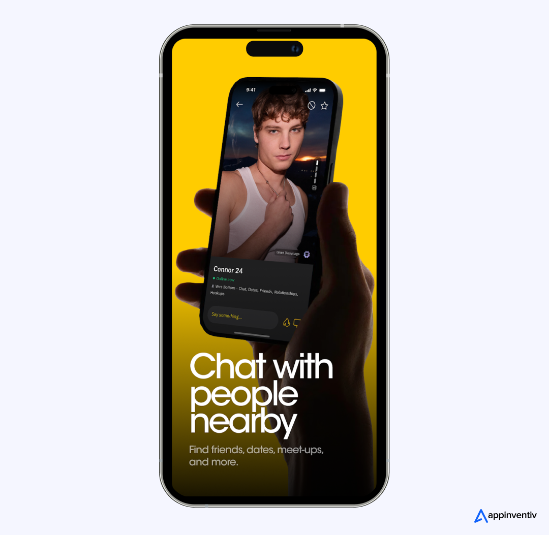  chat feature in Grindr app