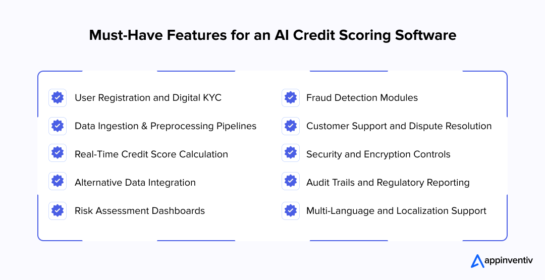 Must-Have Features for an AI Credit Scoring Software