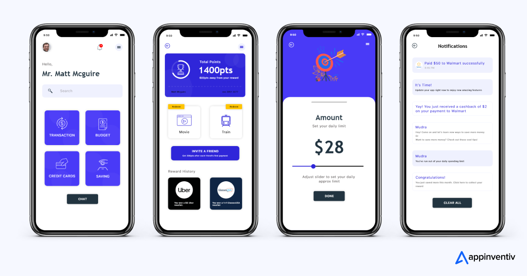  Mudra App Flow, A Fintech App Build By Appinventiv