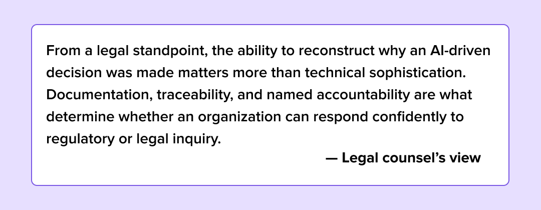 Legal counsel’s view Legal counsel’s view