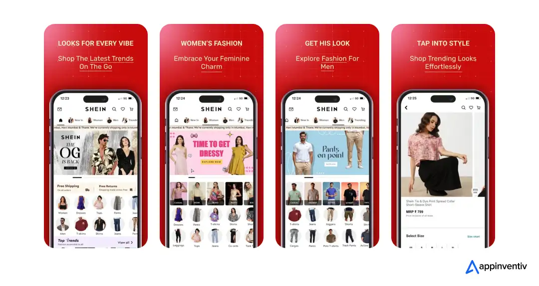 UI/UX of Shein app UI/UX of Shein app