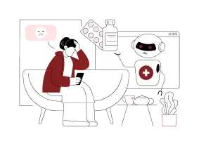 Call-to-action for healthcare AI chatbot development to optimize operations and reduce costs