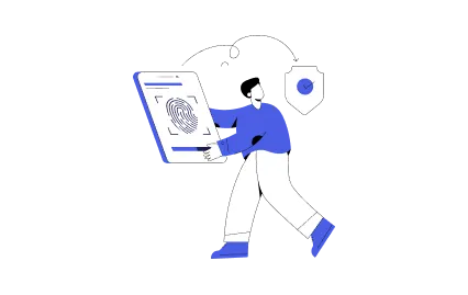 CTA banner promoting secure biometric software consultation with protection against deepfakes, spoofing, and model vulnerabilities.